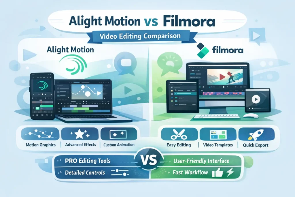 Alight motion vs Filmora