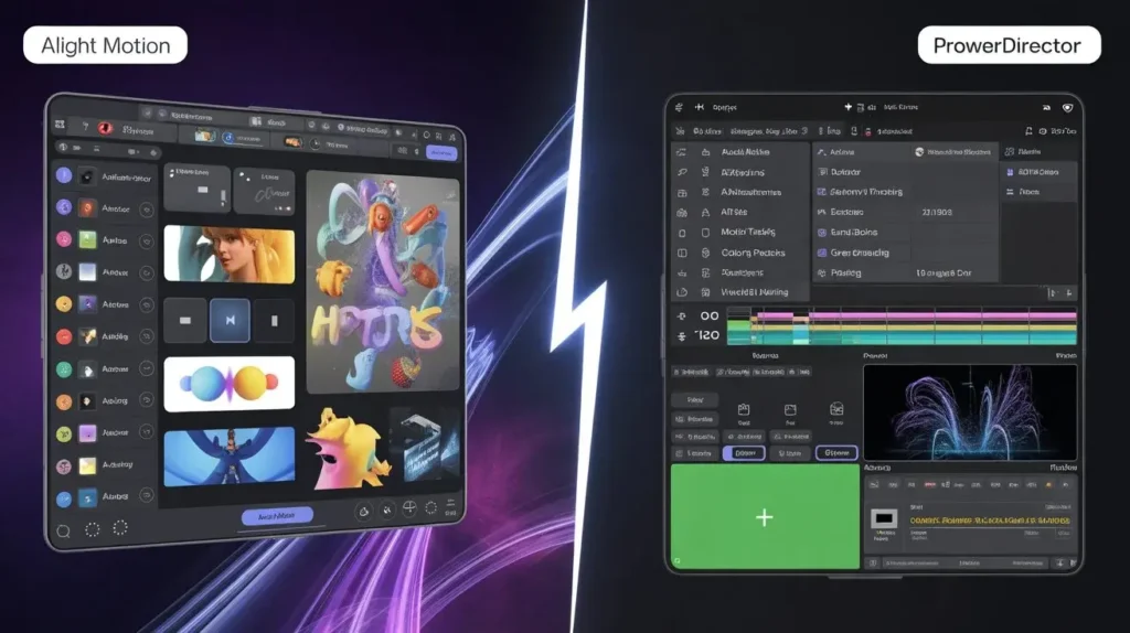 alight motion vs PowerDirector