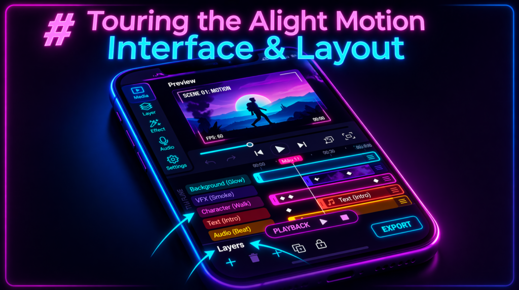Alight Motion Interface and LayoutAlight Motion Interface and LayoutAlight Motion Interface and Layout